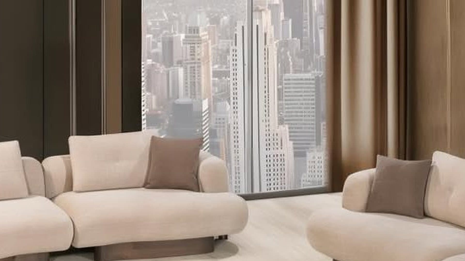 Sofa set with walnut coffee table